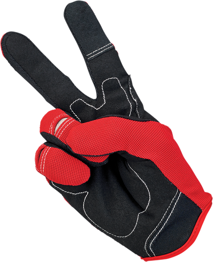 BILTWELL Moto Gloves - Red/White/Blue - Small 1501-1208-002