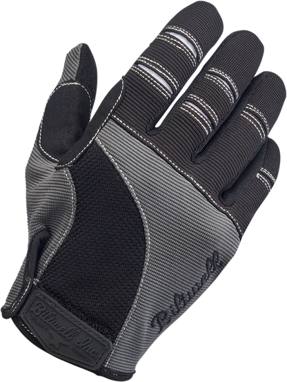 BILTWELL Moto Gloves - Gray/Black - Large 1501-1101-004