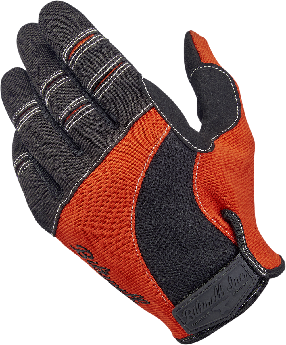 BILTWELL Moto Gloves - Orange/Black - Medium 1501-0106-003