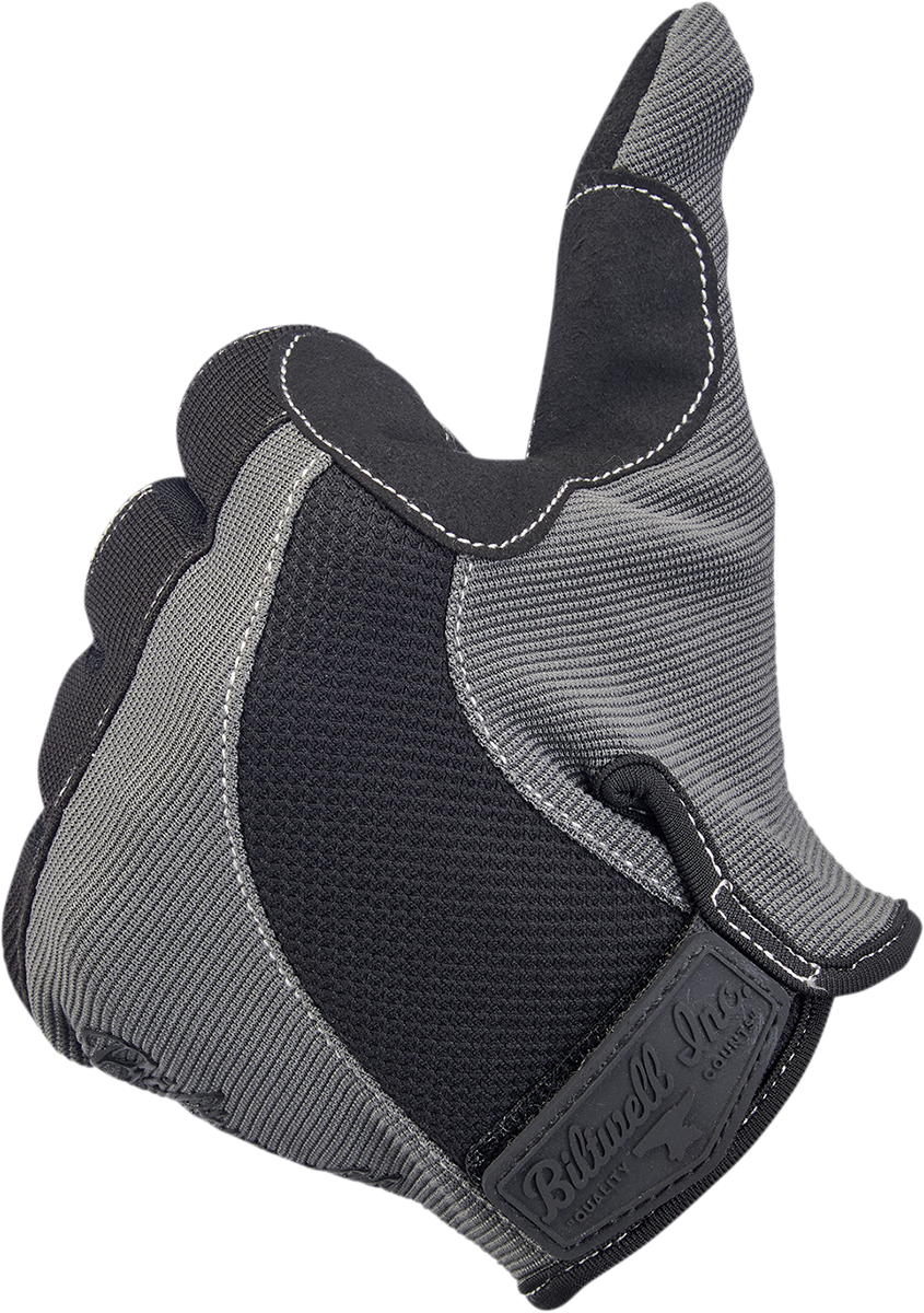BILTWELL Moto Gloves - Gray/Black - Large 1501-1101-004