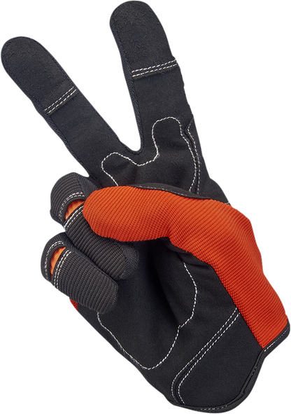 BILTWELL Moto Gloves - Orange/Black - Medium 1501-0106-003