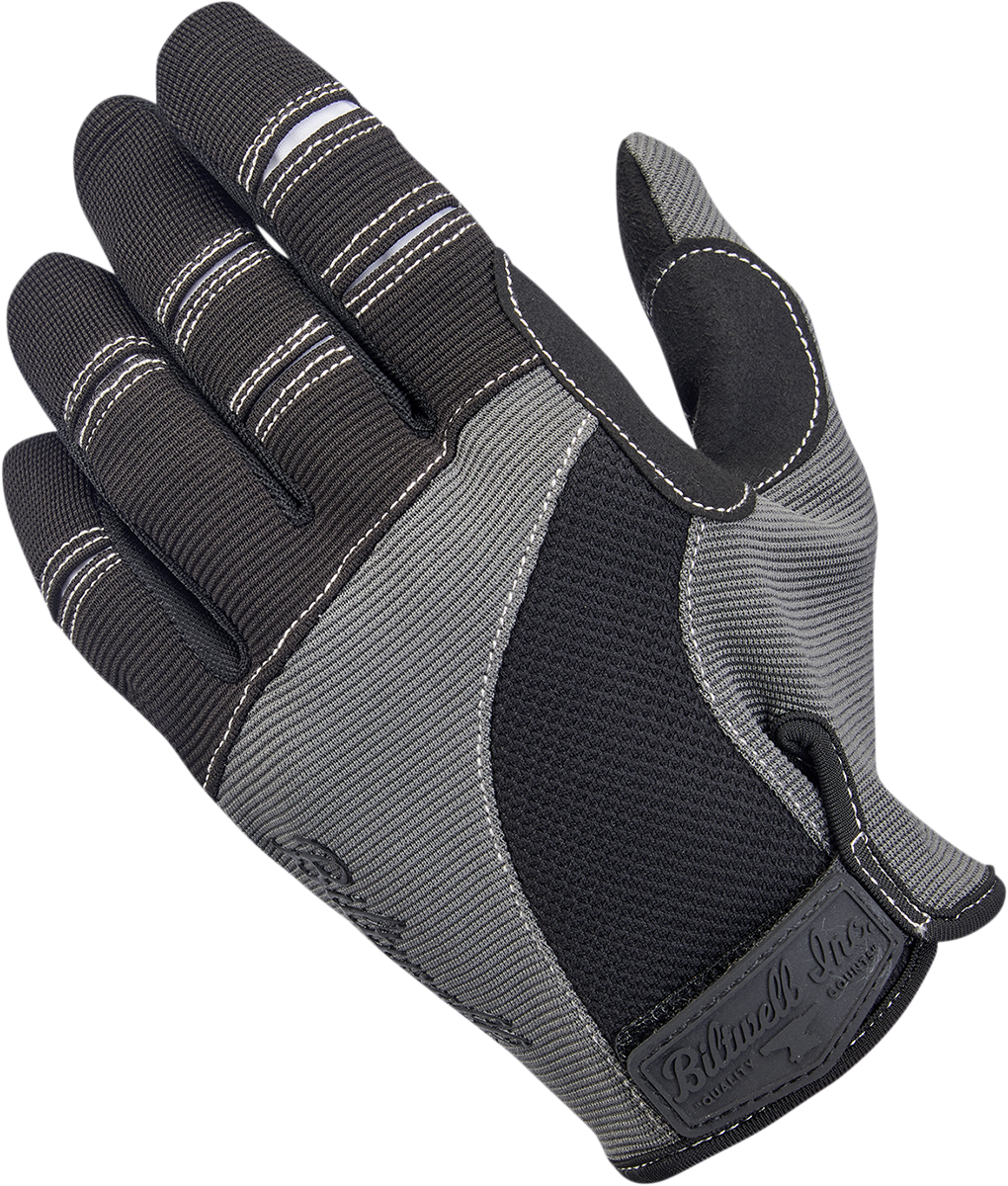 BILTWELL Moto Gloves - Gray/Black - Large 1501-1101-004