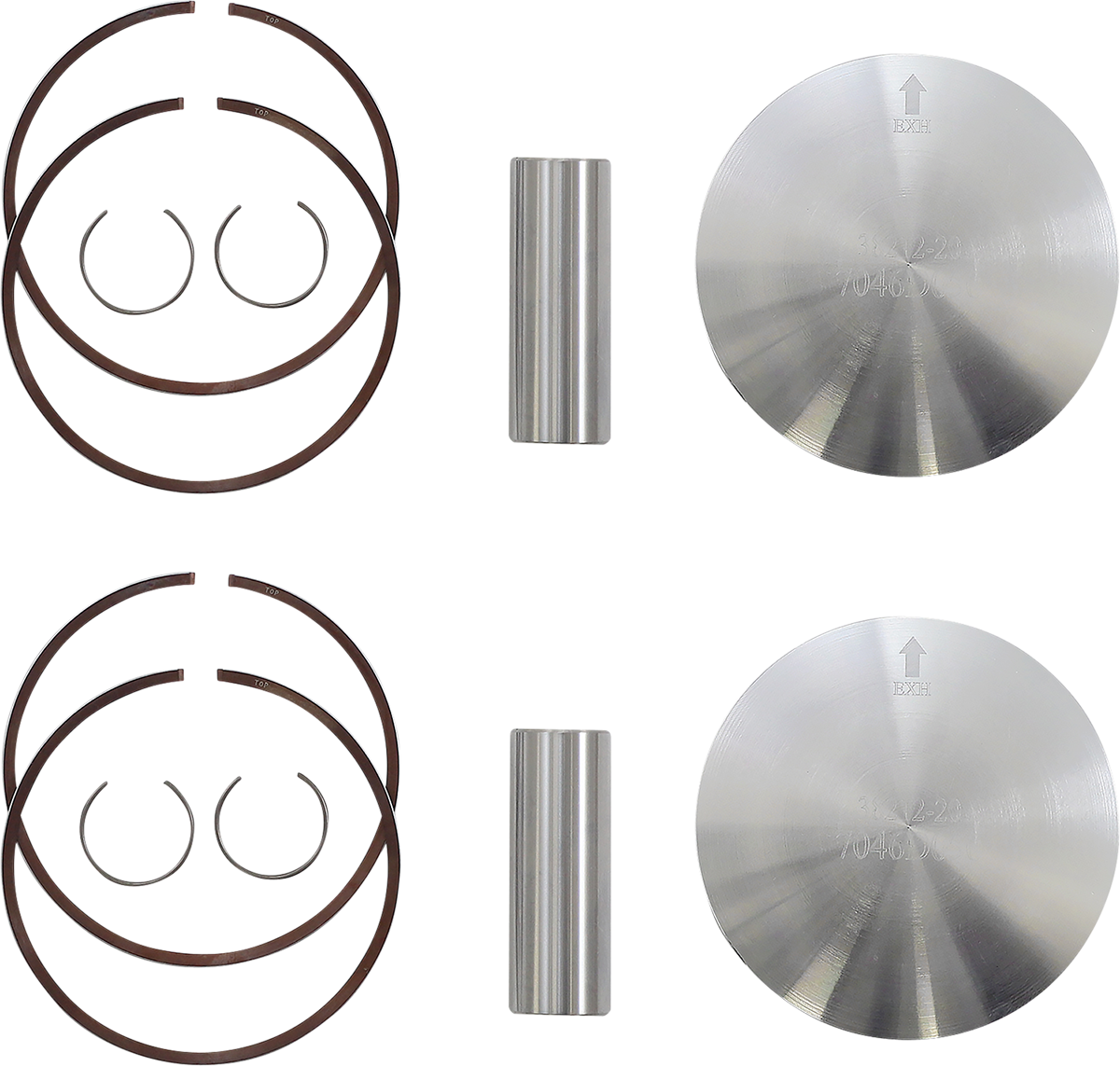 WOSSNER Piston Kit - 76.37 mm - Ski Doo | Lynx K7046D050-2