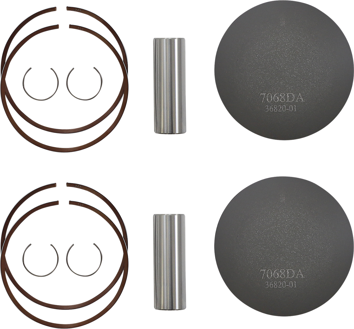 WOSSNER Piston Kit - 81.84 mm - Ski Doo K7068DA-2