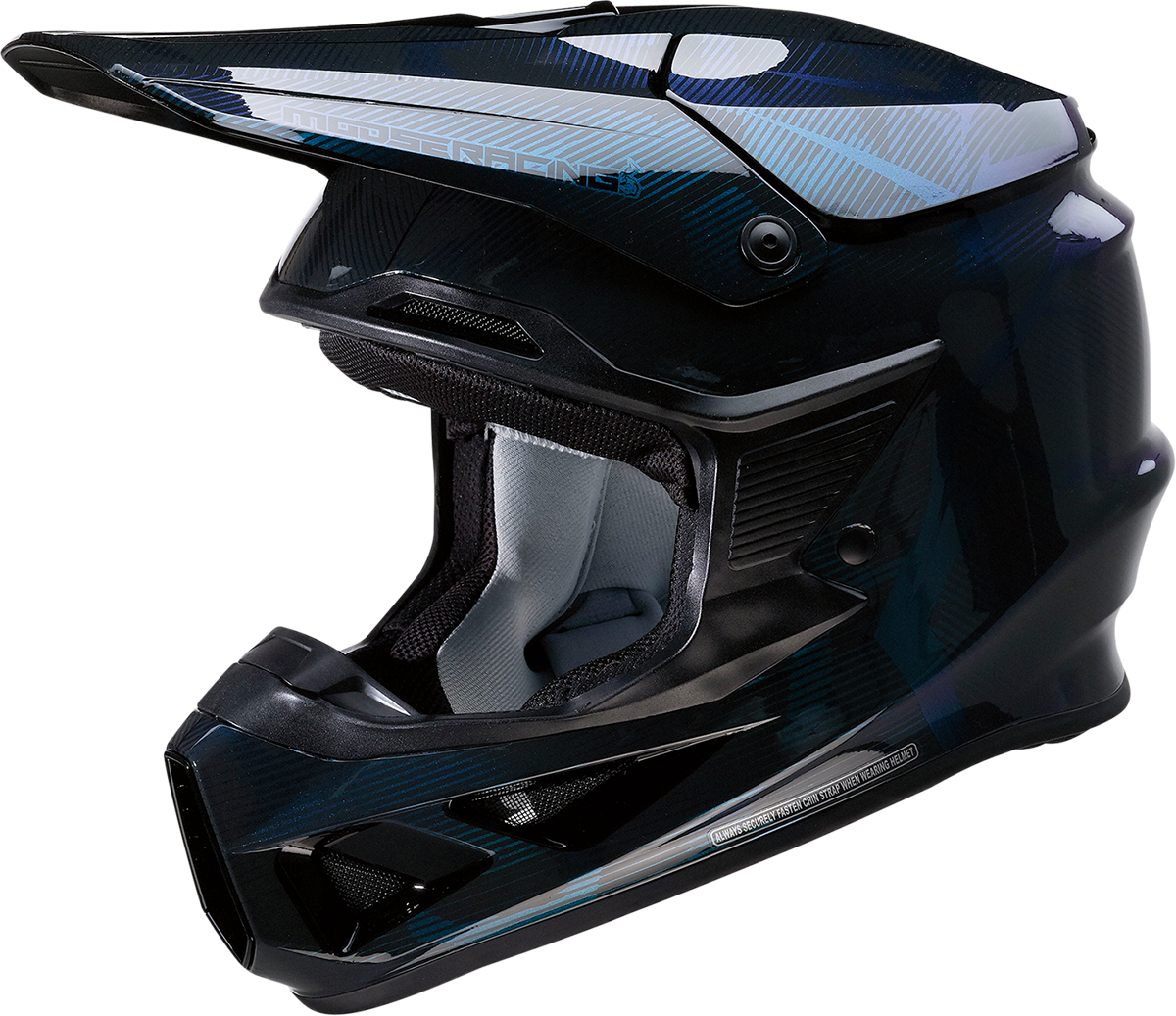 MOOSE OFFROAD F.I. Helmet - Agroid Camo - MIPS® - Iridescent Blue - Large 0110-7755