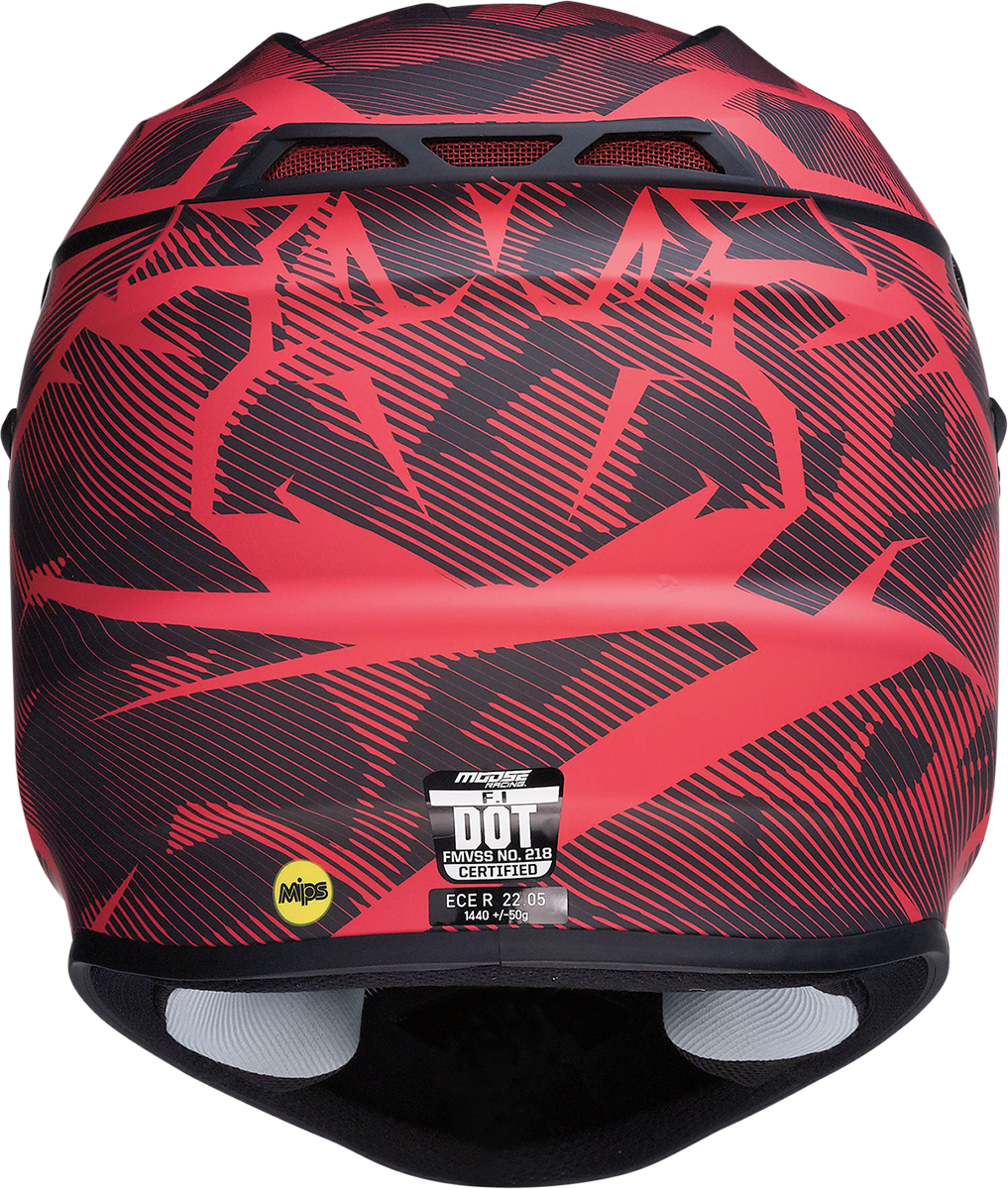 MOOSE OFFROAD F.I. Helmet - Agroid Camo - MIPS® - Red/Black - Large 0110-7762