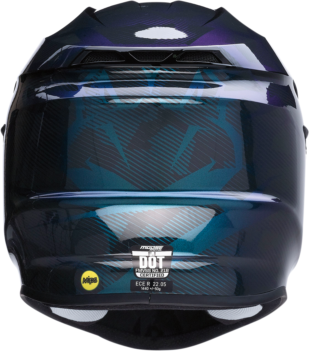 MOOSE OFFROAD F.I. Helmet - Agroid Camo - MIPS® - Iridescent Blue - 3XL 0110-7758