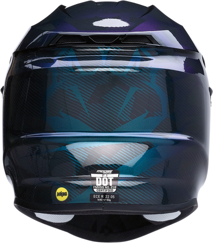 MOOSE OFFROAD F.I. Helmet - Agroid Camo - MIPS® - Iridescent Blue - 3XL 0110-7758