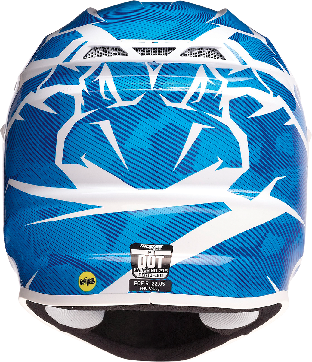MOOSE OFFROAD F.I. Helmet - Agroid Camo - MIPS® - Blue/White - XL 0110-7770