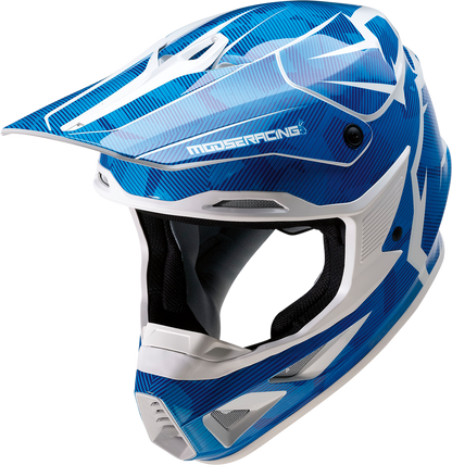 MOOSE OFFROAD F.I. Helmet - Agroid Camo - MIPS® - Blue/White - Large 0110-7769