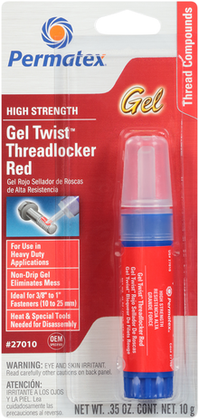PERMATEX Gel Threadlocker - Red - 0.35 oz. net wt. 27010