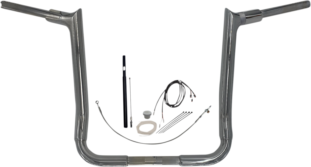 FAT BAGGERS INC. 1-1/2" EZ Install Pointed Top Handlebar Kit - 16" - Chrome 819016