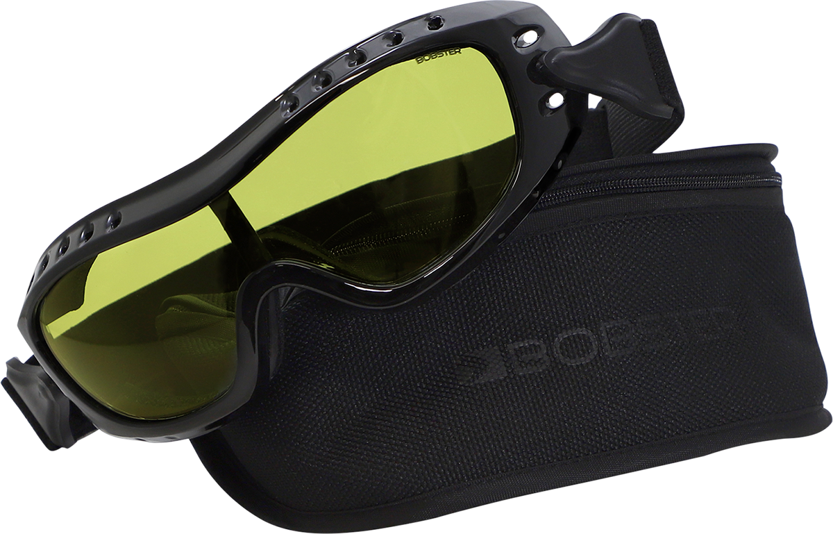 BOBSTER Night Hawk Goggle - Gloss Black - Yellow Lens BHAWK01Y