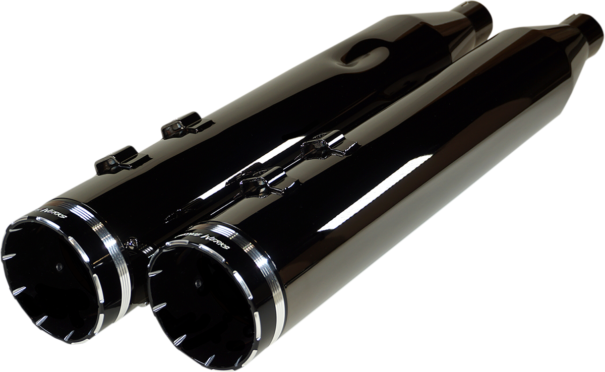 KHROME WERKS 4-1/2" HP-Plus® Slip-On Mufflers - Eclipse® with Tracer Tip 201670