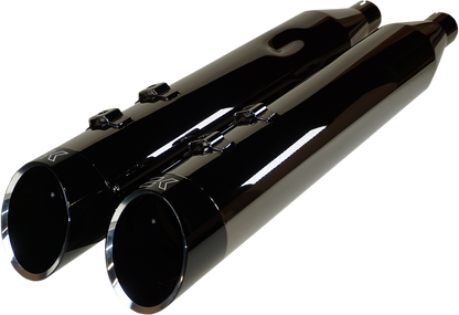 KHROME WERKS 4-1/2" HP-Plus® Slip-On Mufflers - Eclipse® with Edge Tip 201675