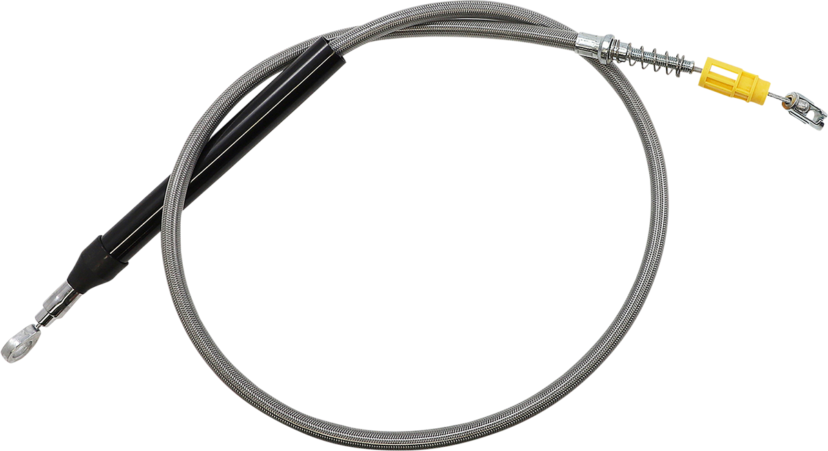 LA CHOPPERS Stainless Steel Braided Clutch Cable - Quick Connect - 15"-17" Ape Hangers - '18-'21 Softail LA-8155C16