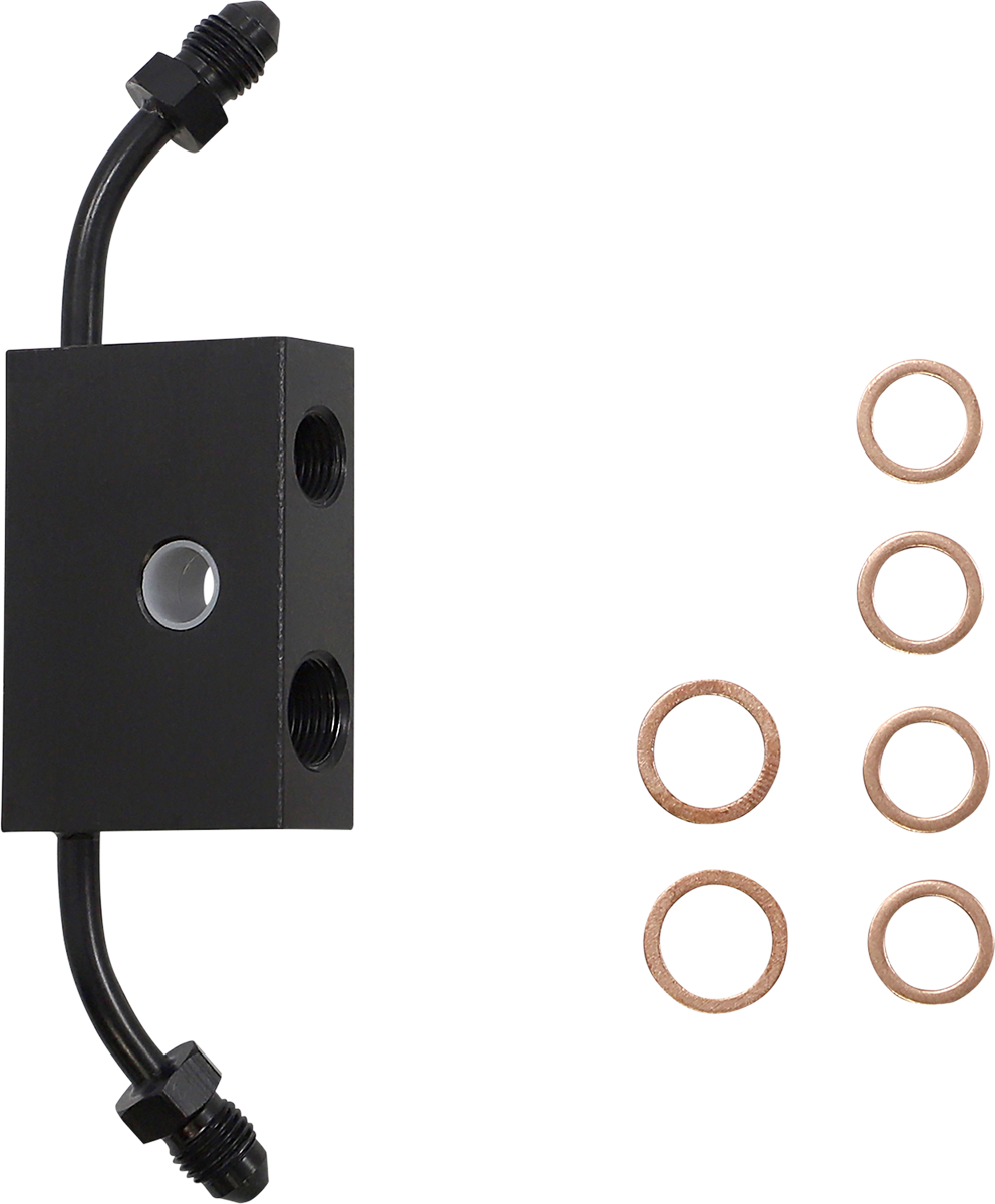 LA CHOPPERS Standard Midnight Braided Handlebar Cable/Brake Line Kit - 15"-17" Ape Hangers - '18-'24 Softail LA-8157KT-16M