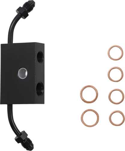 LA CHOPPERS Standard Midnight Braided Handlebar Cable/Brake Line Kit - 15"-17" Ape Hangers - '18-'24 Softail LA-8157KT-16M
