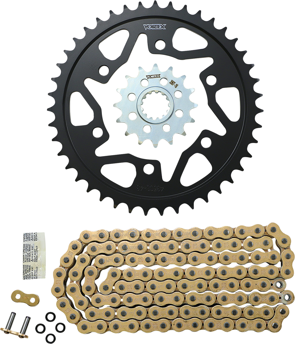 VORTEX Chain and Sprocket Kit - WSS - Gold - Yamaha FZ/MT-10 CKG6470