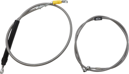 LA CHOPPERS Complete Stainless Braided Handlebar Cable/Brake Line Kit - 15"-17" Handlebars - '18-'22 Softail LA-8156KT2-16