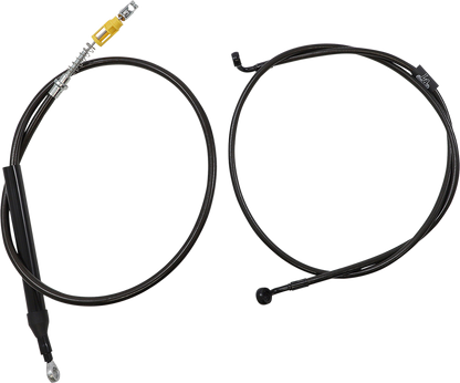 LA CHOPPERS Complete Midnight Braided Cable Kit - Quick Connect - 15"-17" Handlebars - '18-'22 Softail LA-8156KT2-16M
