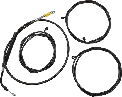 LA CHOPPERS Complete Plug-and-Play Cable Kit - 18" - 20" Handlebars - '21-'22 FLH - ABS - Midnight LA-8056KT3-19M