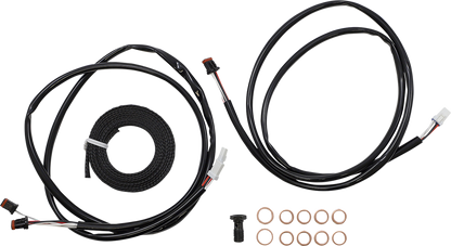LA CHOPPERS Complete Plug-and-Play Cable Kit - 18" - 20" Handlebars - '21-'22 FLH - ABS - Midnight LA-8056KT3-19M