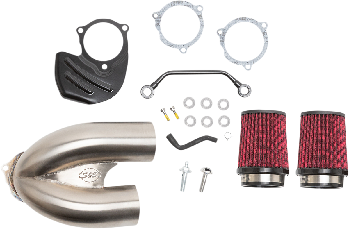 S&S CYCLE Tuned Induction Air Cleaner Kit - Stainless Steel 170-0565A
