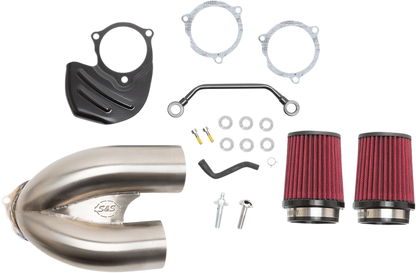 S&S CYCLE Tuned Induction Air Cleaner Kit - Stainless Steel 170-0565A