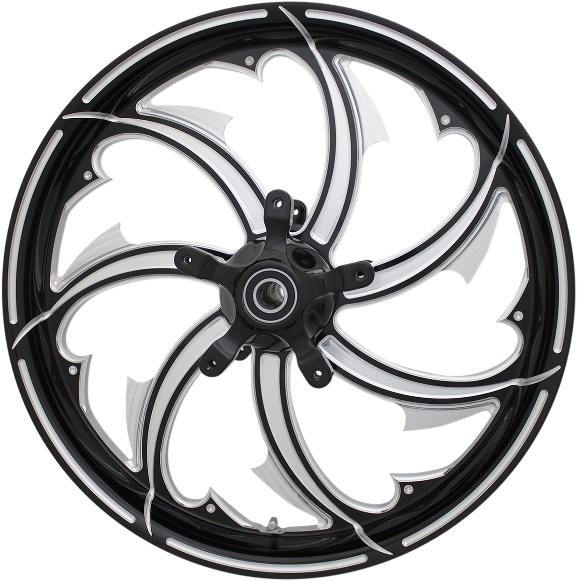 COASTAL MOTO Wheel - Fury - Front - Dual Disc/with ABS - Black Cut - 21x3.25 - FL FRY-213-BC-ABST
