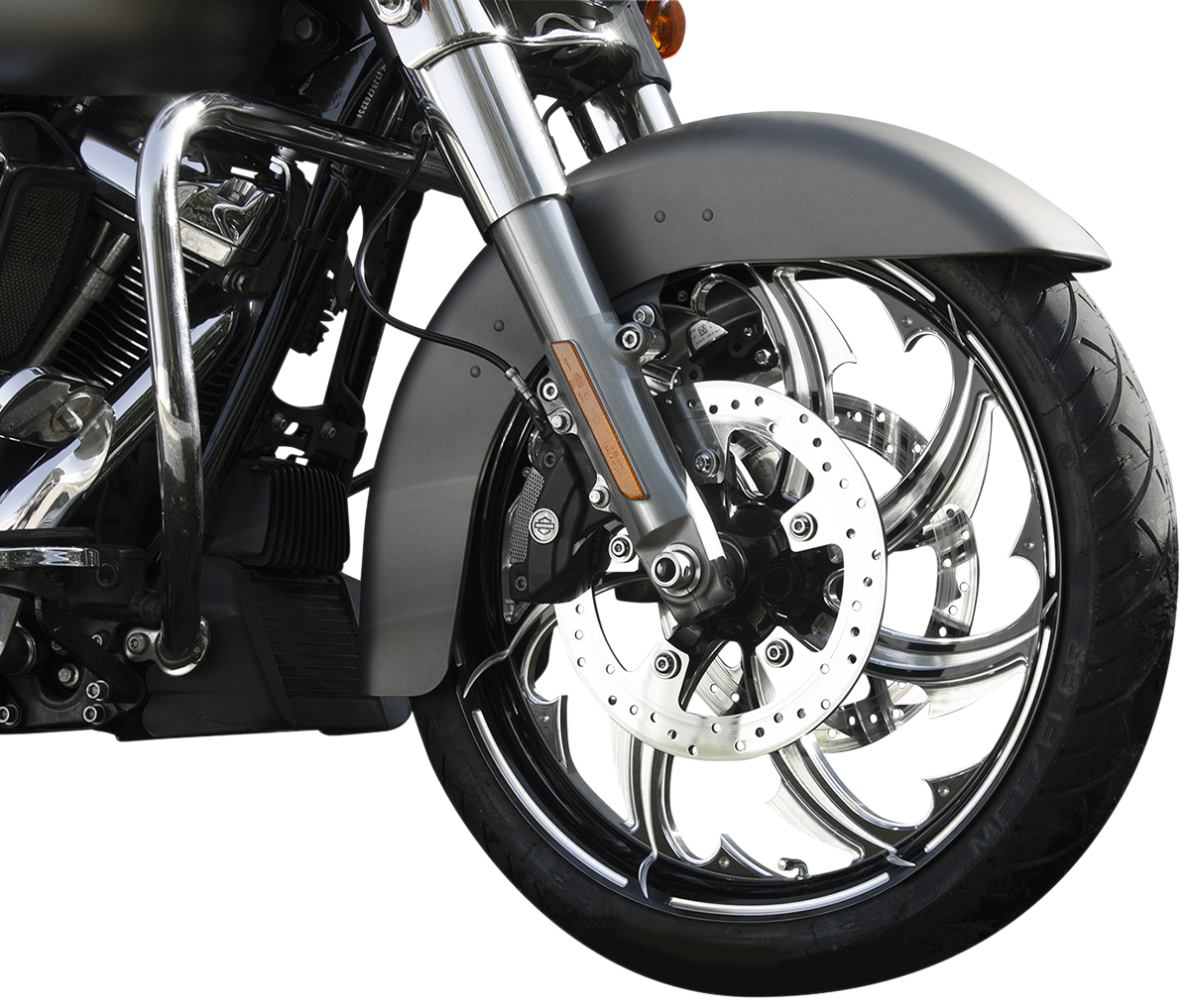 COASTAL MOTO Wheel - Fury - Front - Dual Disc/with ABS - Black Cut - 21x3.25 - FL FRY-213-BC-ABST