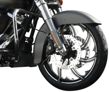 COASTAL MOTO Wheel - Fury - Front - Dual Disc/with ABS - Black Cut - 21x3.25 - FL FRY-213-BC-ABST