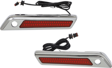 CUSTOM DYNAMICS Latch Light - Saddlebag - Dual Color - Red - Chrome CD-SBL-DC4-RC