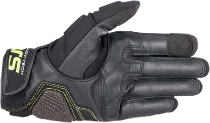 ALPINESTARS Halo Gloves - Forest Black/Fluo Yellow - XL 3504822-6085-XL