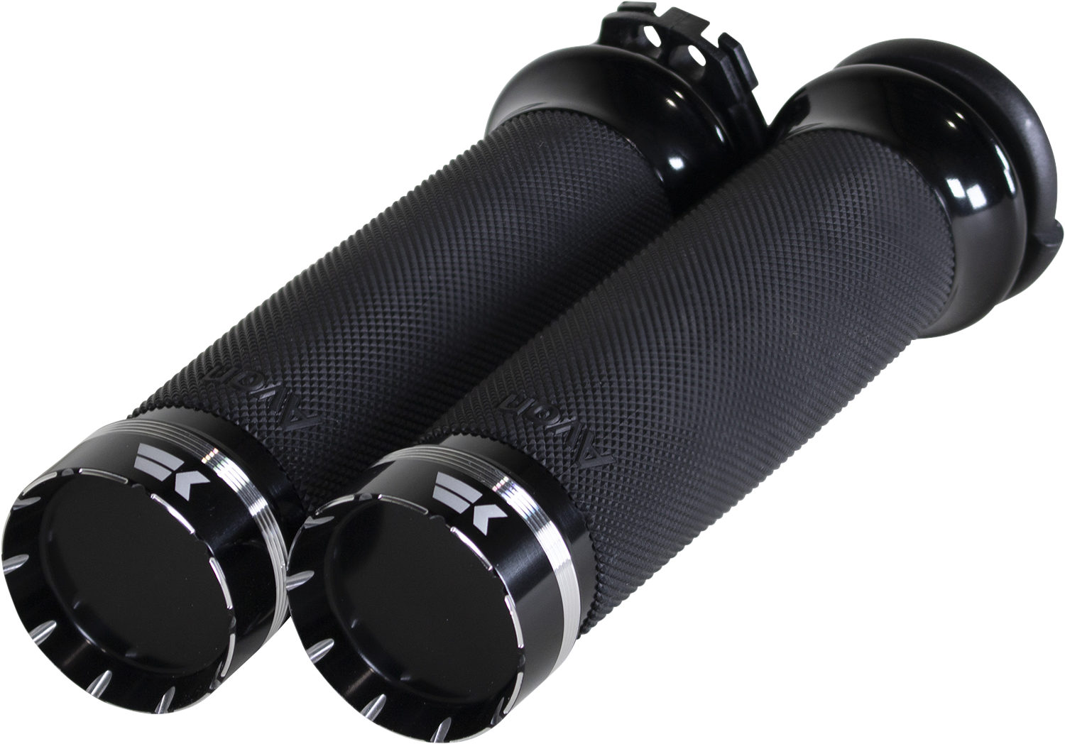 KHROME WERKS Tracer Grips - Custom Contour - Cable - Black 500200