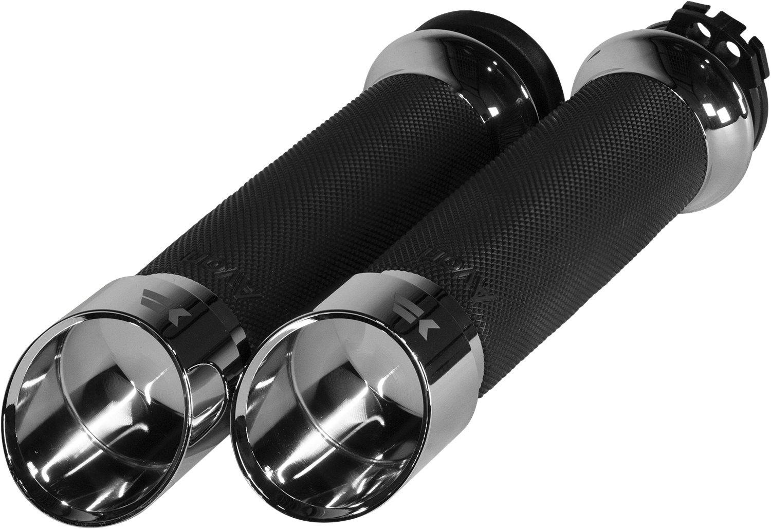 KHROME WERKS Edge Grips - Custom Contour - Cable - Chrome 500260