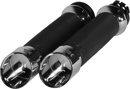KHROME WERKS Edge Grips - Custom Contour - Cable - Chrome 500260