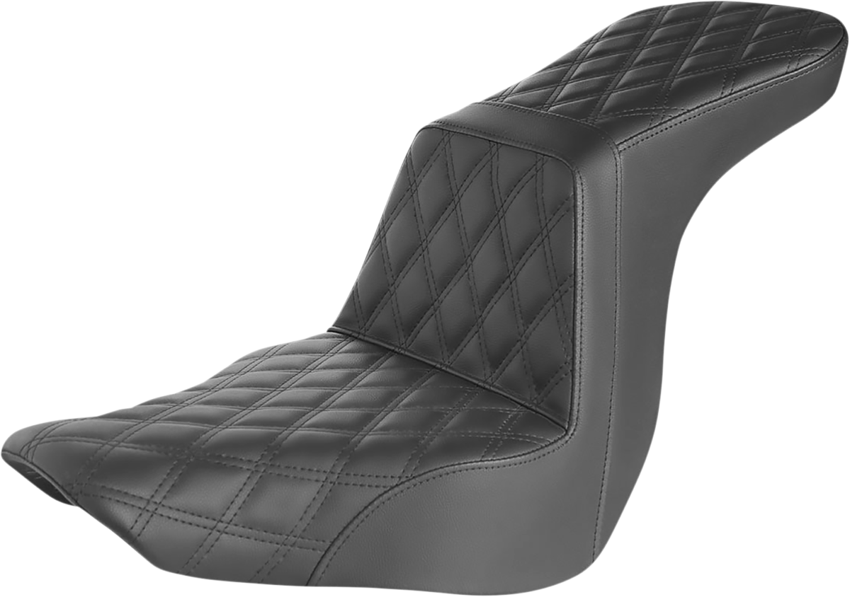 SADDLEMEN Step-Up Seat - Full Lattice Stitch - Black 818-29-195