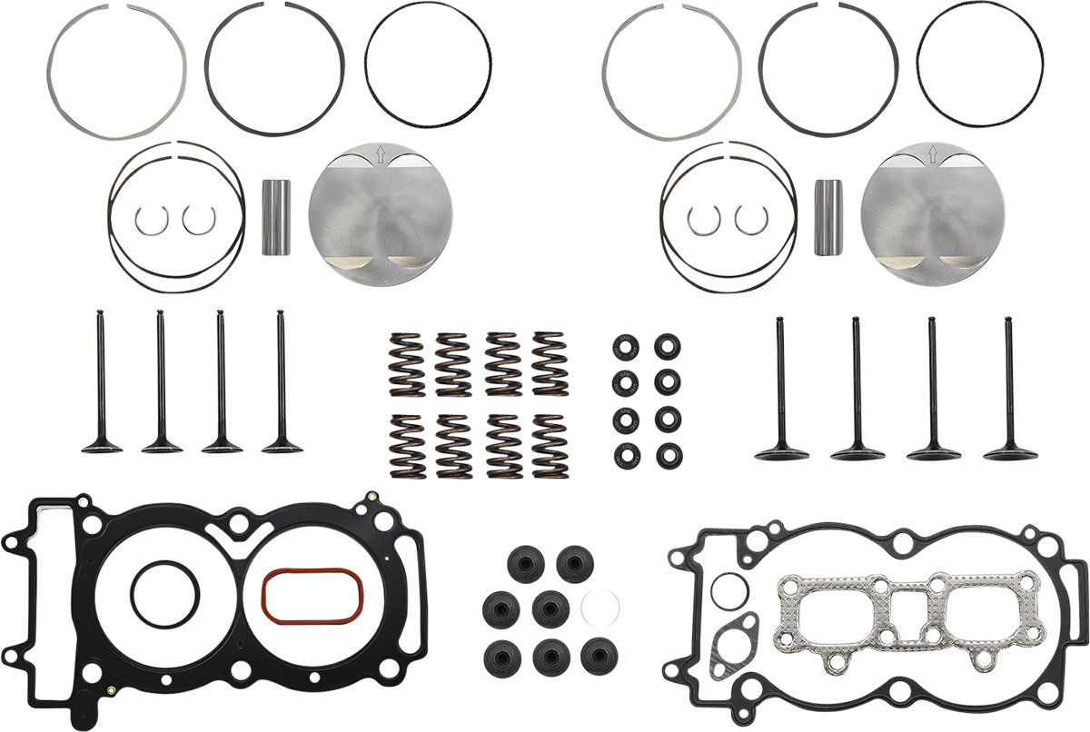 KIBBLEWHITE Top End Kit - Black Diamond™ Valves with Piston Kit - Polaris General 1000/ RZR 1000 82-83950