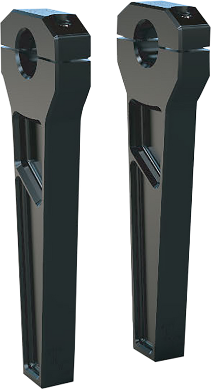 TODD'S CYCLE Risers - 1" Clamping - 8" Rise - Black TD-R11-08B