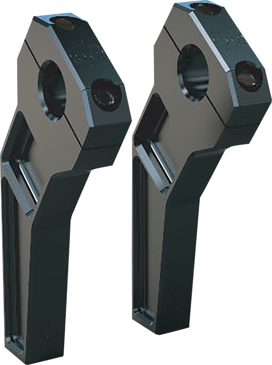 TODD'S CYCLE Risers - Pullback - 1" Clamping - 6" Rise - Black TD-R12-06B