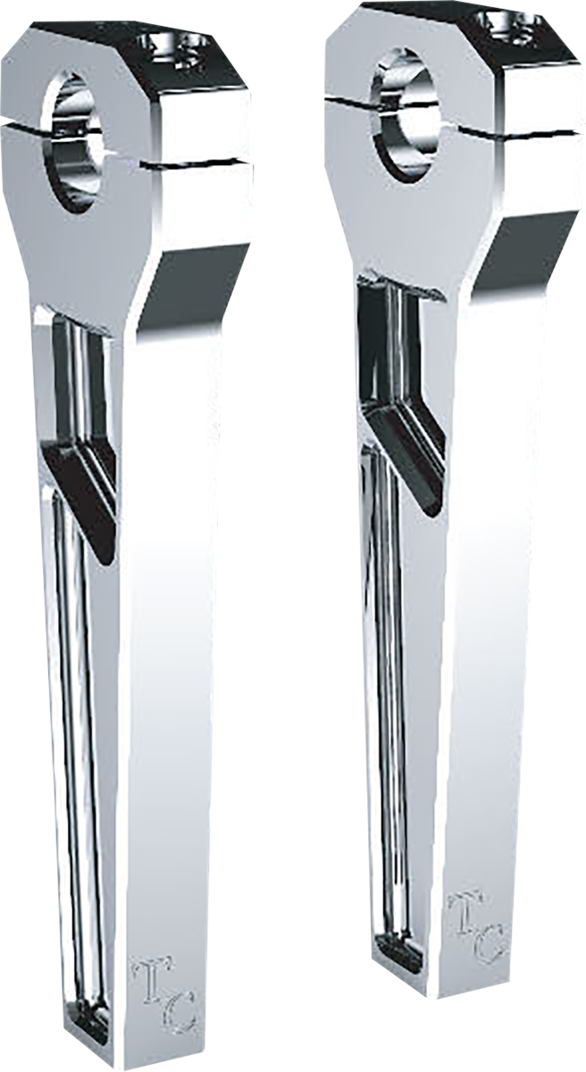 TODD'S CYCLE Risers - 1-1/8" Clamping - 8" Rise - Chrome TD-R21-08