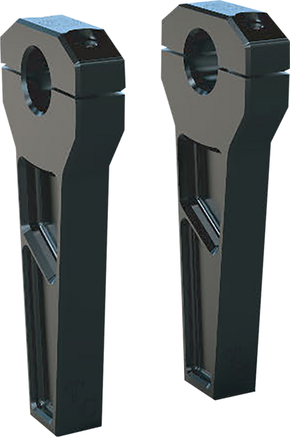 TODD'S CYCLE Risers - 1-1/8" Clamping - 6" Rise - Black TD-R21-06B