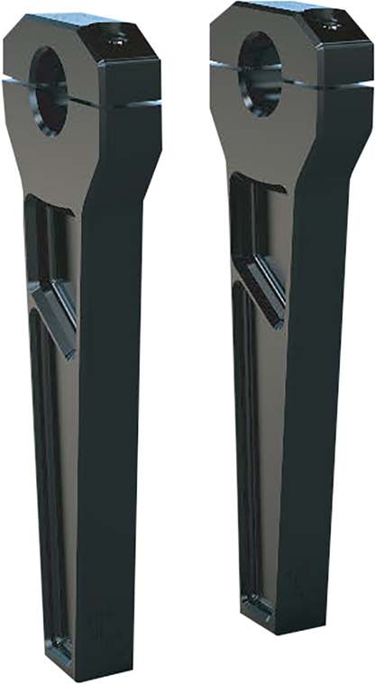 TODD'S CYCLE Risers - 1-1/8" Clamping - 8" Rise - Black TD-R21-08B