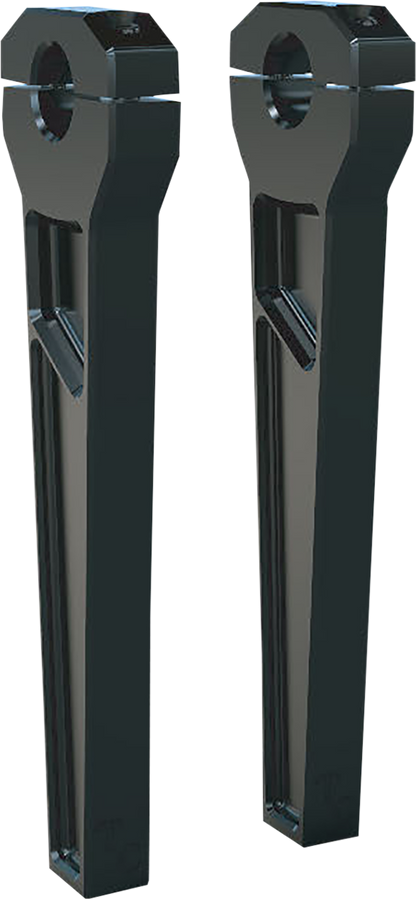 TODD'S CYCLE Risers - 1-1/8" Clamping - 10" Rise - Black TD-R21-10B