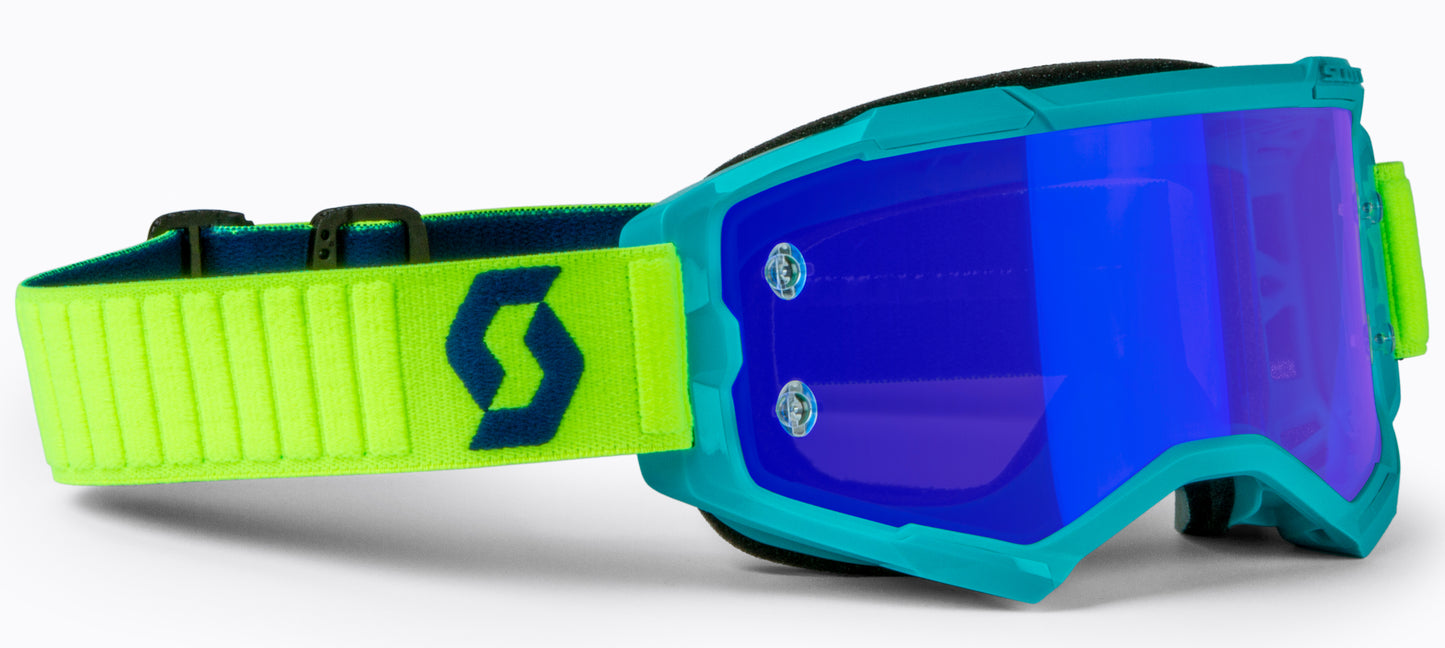 Fury Goggle Teal Blue/Neon Ylw Electric Blue Chrome Works