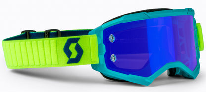 Fury Goggle Teal Blue/Neon Ylw Electric Blue Chrome Works