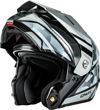 Md 74 Striker Modular Helmet W Slvr Shield Slvr/Blu Mtlc Md