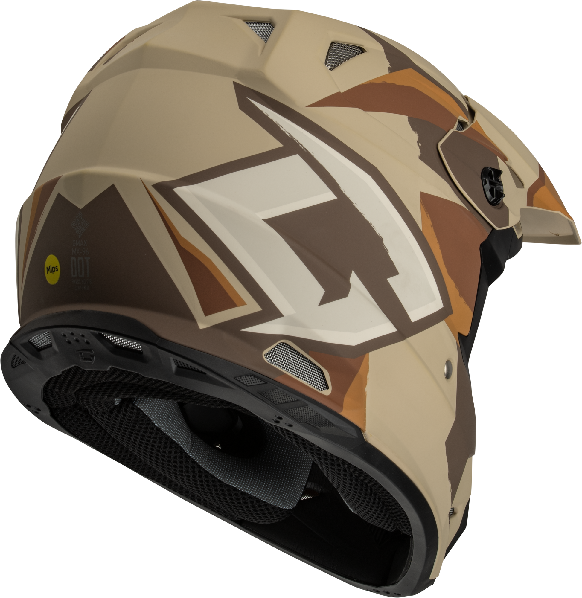 Mx 96 Splinter Helmet Matte Brown/Tan/White  2x
