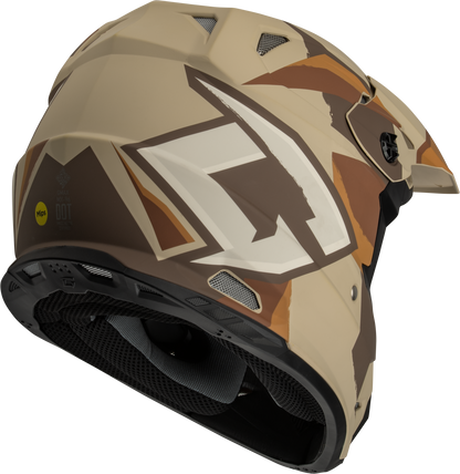 Mx 96 Splinter Helmet Matte Brown/Tan/White  2x